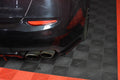 Maxton Design Heck Ansatz Flaps Diffusor für MASERATI QUATTROPORTE MK.6 vor Facelift schwarz matt