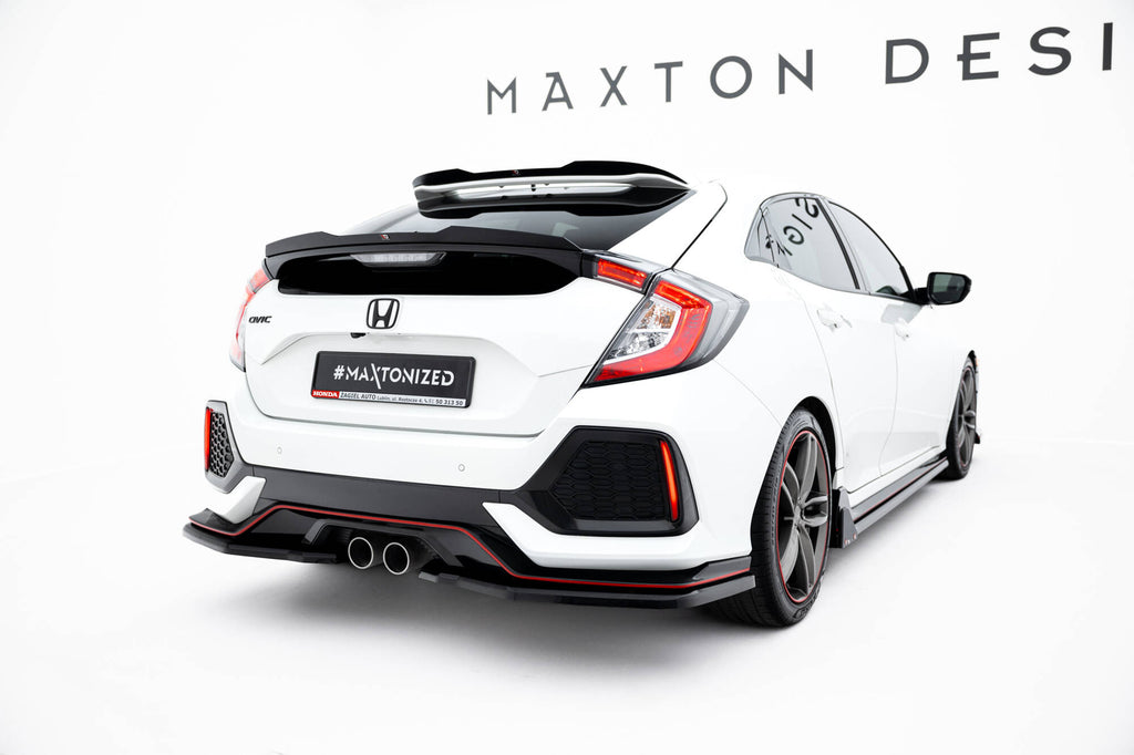 Maxton Design Heckansatz Honda Civic Sport Mk 10 schwarz Hochglanz für Honda Civic Mk10