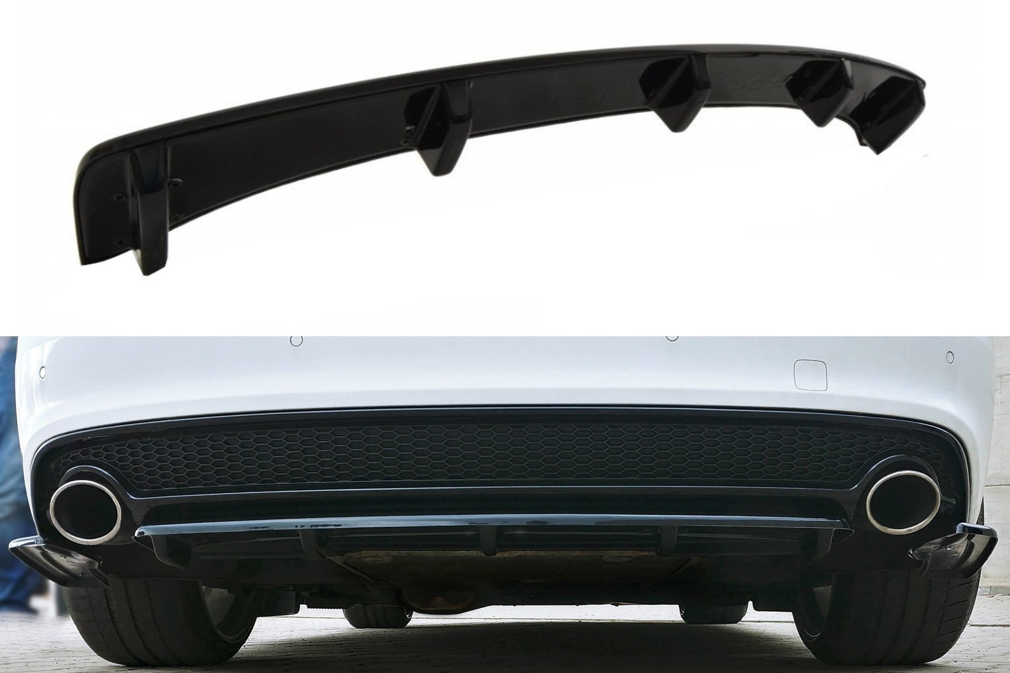 Maxton Design Heckansatz Audi A5 S-Line 8T Facelift DTM LOOK schwarz Hochglanz für Audi A5 / S5 / RS5