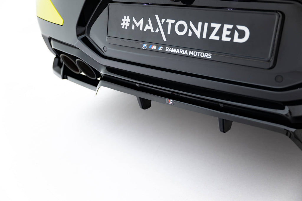 Maxton Design Street+ Mittlerer Diffusor RACE passend für BMW X4M F98 Facelift schwarz Hochglanz