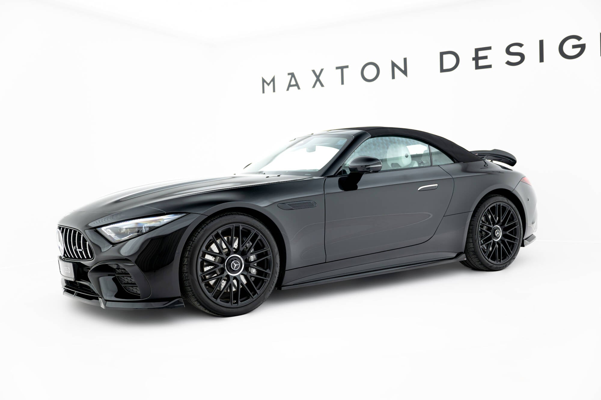 Maxton Design Street+ Seitenschweller Leisten passend für Mercedes-AMG SL 63 R232 schwarz Hochglanz