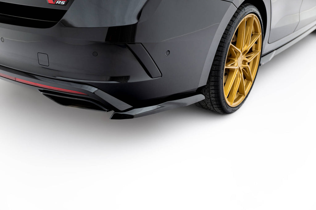 Maxton Design Heck Ansatz Flaps Diffusor V.5 passend für Skoda Octavia RS Liftback / Combi Mk4 / Mk4 Facelift schwarz Hochglanz
