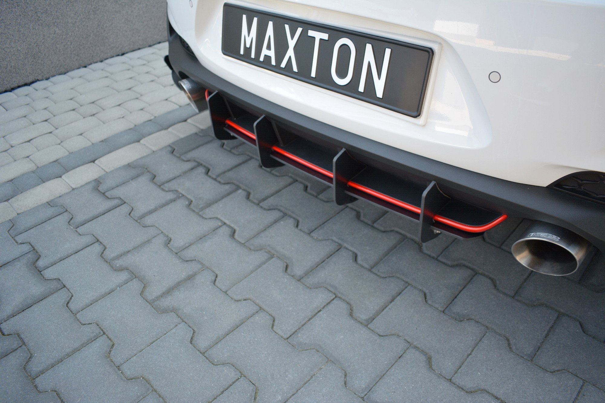 Maxton Design Diffusor Heck Ansatz passend für Heckschürze passend für HYUNDAI I30 Mk3 N