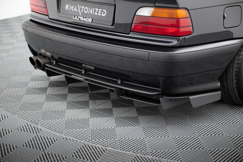 Maxton Design Diffusor Heck Ansatz passend für Heckschürze passend für BMW M3 / 3 M-Paket Coupe / Cabrio E36