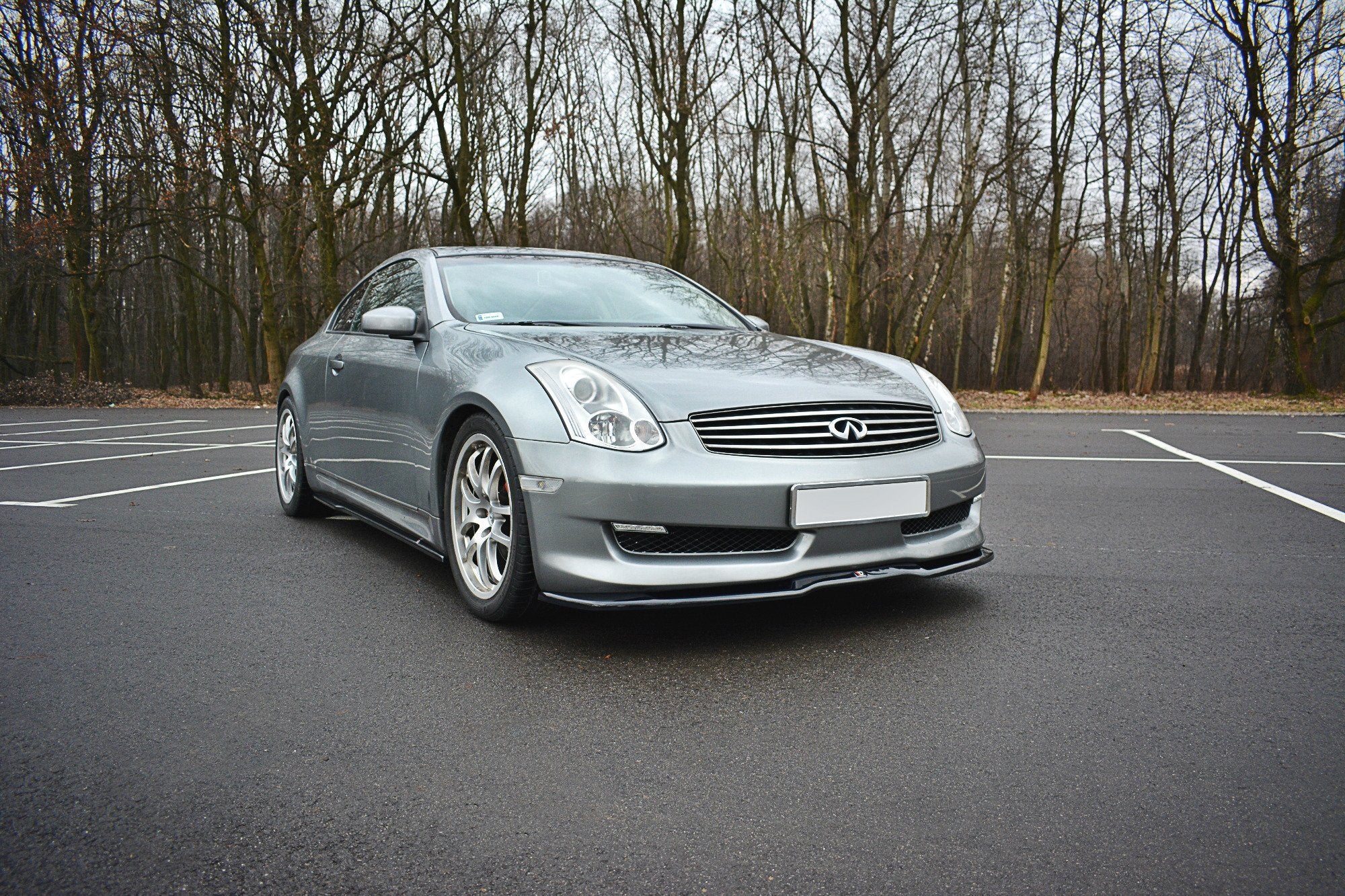 Maxton Design Street+ Spoilerlippe Front Ansatz V.1 passend für INFINITI G35 COUPE schwarz Hochglanz