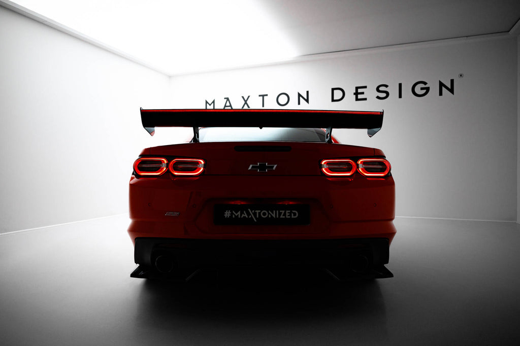 Maxton Design Carbon Spoiler With Internal Brackets Uprights + LED Chevrolet Camaro SS Mk6 Facelift für Chevrolet Camaro Mk6 Facelift