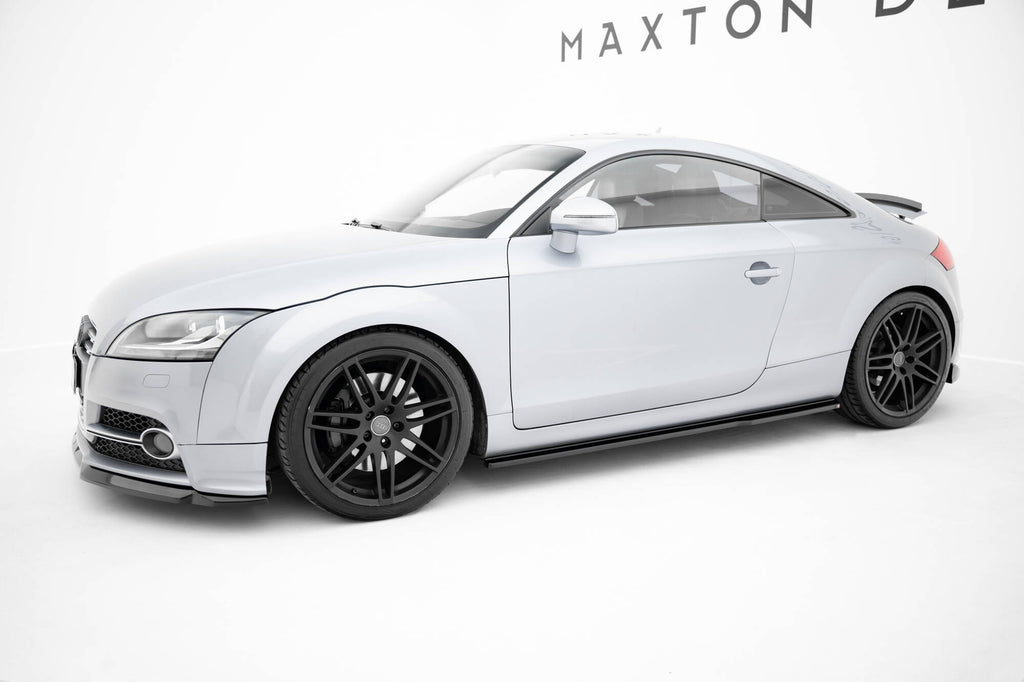 Maxton Design Street+ Seitenschweller Leisten passend für V.1 passend für Audi TT S / TT S-Line 8J Facelift schwarz Hochglanz