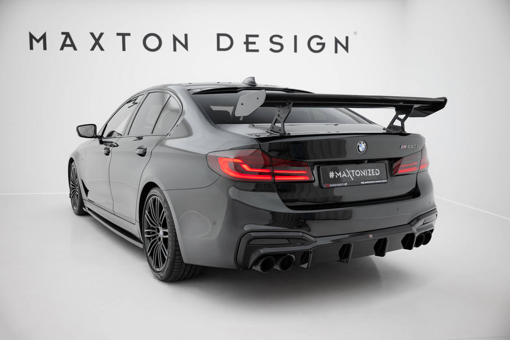 Maxton Design Carbon Spoiler With Internal Brackets Uprights BMW 5er / M5 Limousine G30 / F90 für BMW M5 F90