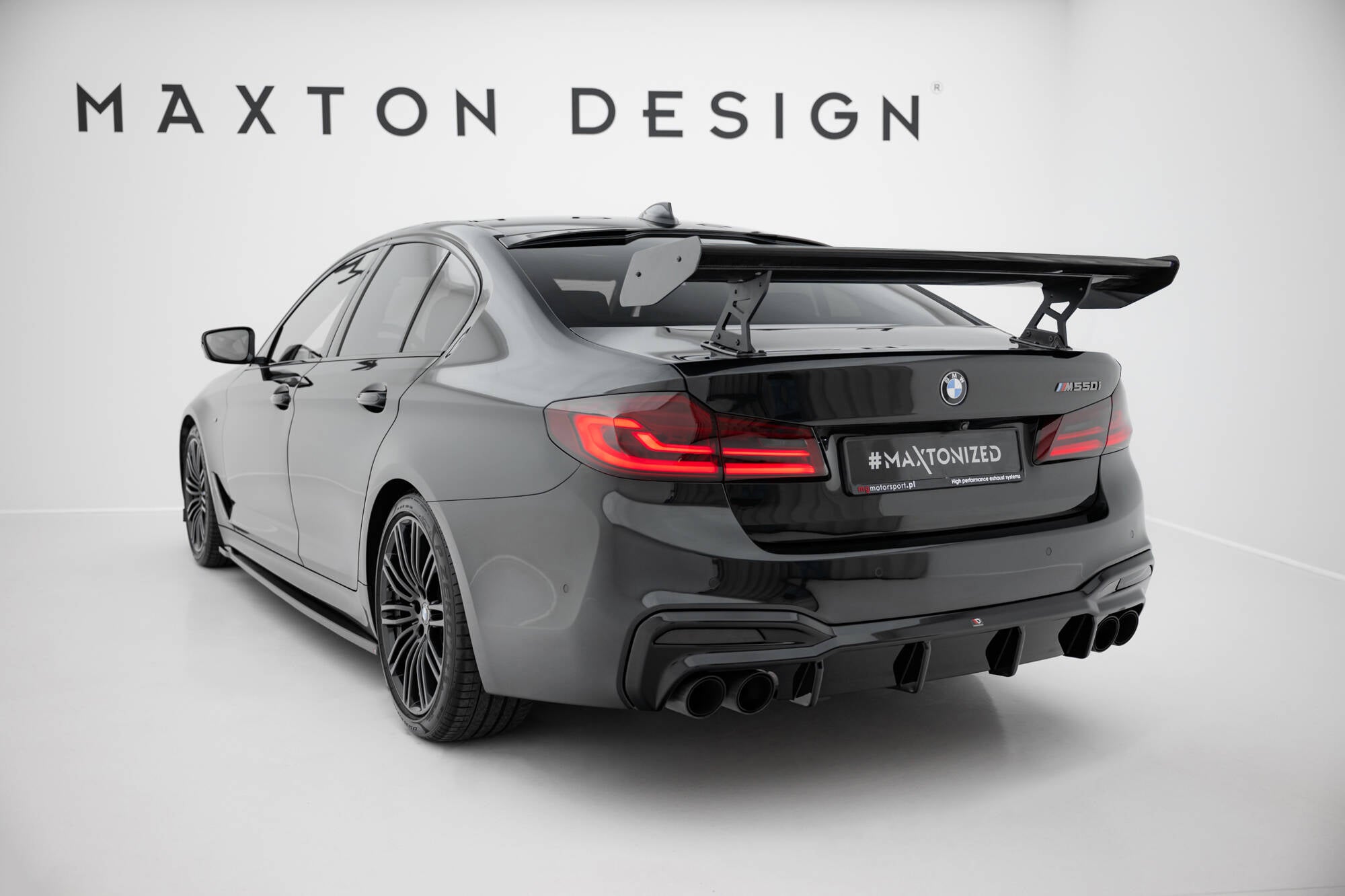Maxton Design Carbon Spoiler With Internal Brackets Uprights BMW 5er / M5 Limousine G30 / F90 für BMW M5 F90