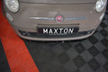 Maxton Design Street+ Spoilerlippe Front Ansatz V.1 passend für FIAT 500 HATCHBACK vor Facelift schwarz Hochglanz