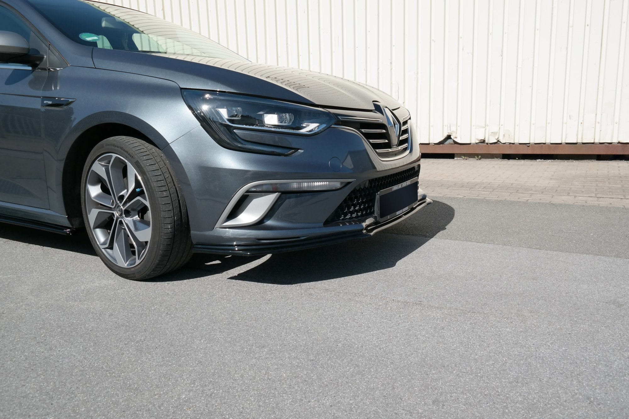 Maxton Design Street+ Spoilerlippe Front Ansatz passend für Renault Megane Mk.4 GT-Line schwarz Hochglanz