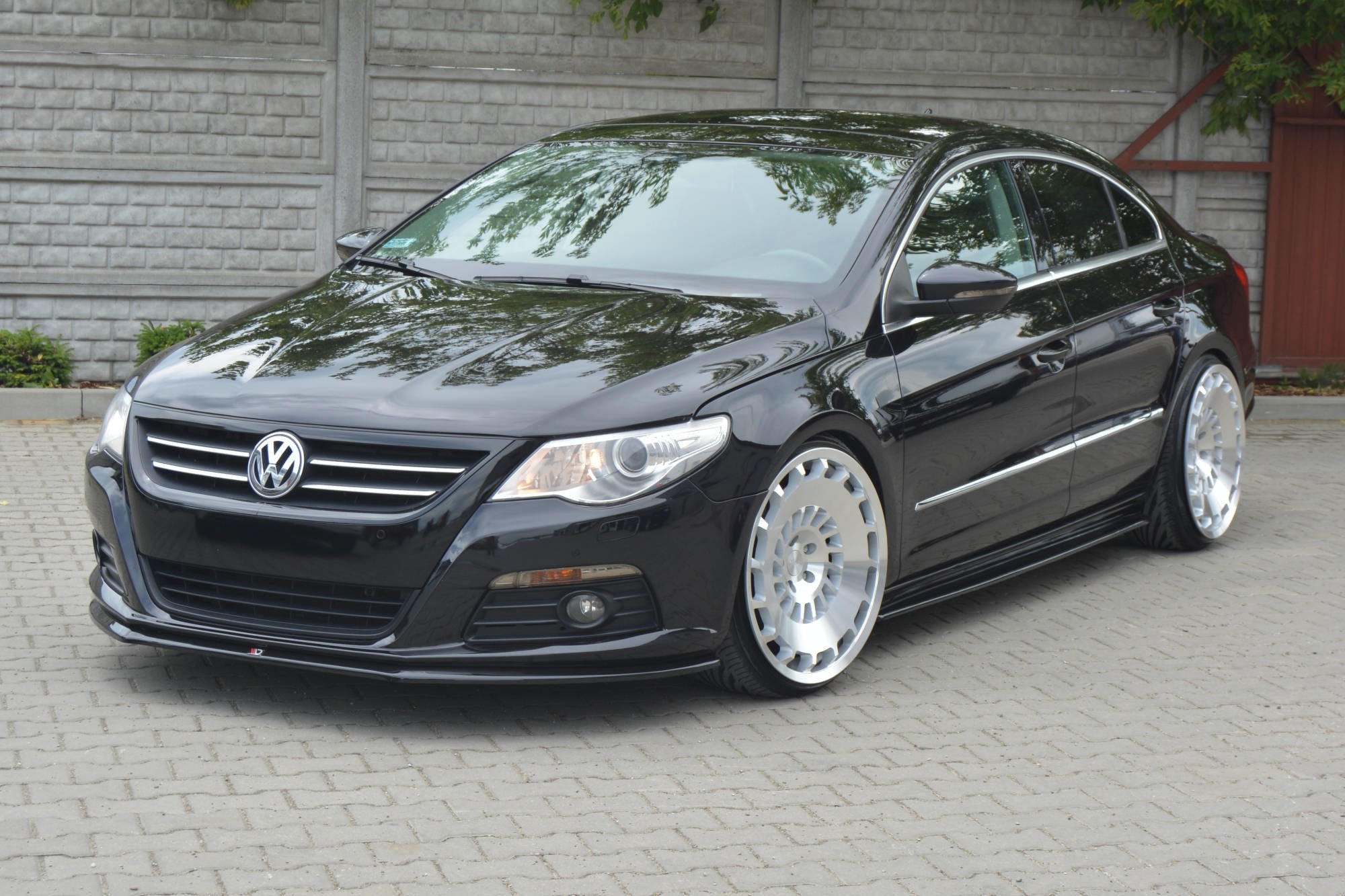 Maxton Design Street+ Spoilerlippe Front Ansatz V.2 passend für VW PASSAT CC STANDARD schwarz Hochglanz