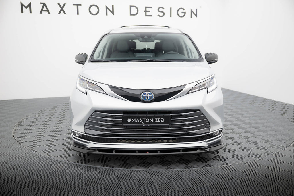 Maxton Design Street+ Spoilerlippe Front Ansatz passend für Toyota Sienna Mk4 schwarz Hochglanz