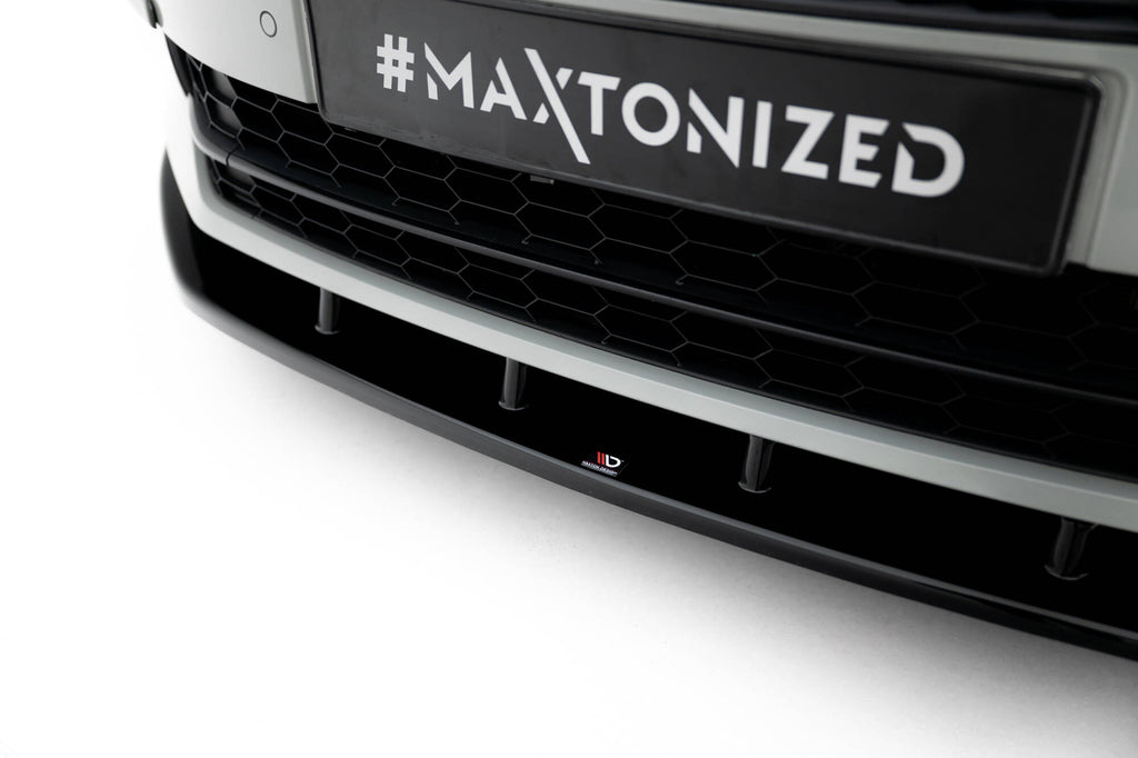 Maxton Design Street+ Spoilerlippe Front Ansatz V.3 passend für Skoda Superb Liftback / Combi Mk3 schwarz Hochglanz