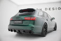Maxton Design Heck Ansatz Flaps Diffusor V.3 passend für Audi A6 S-line Avant C7 schwarz Hochglanz
