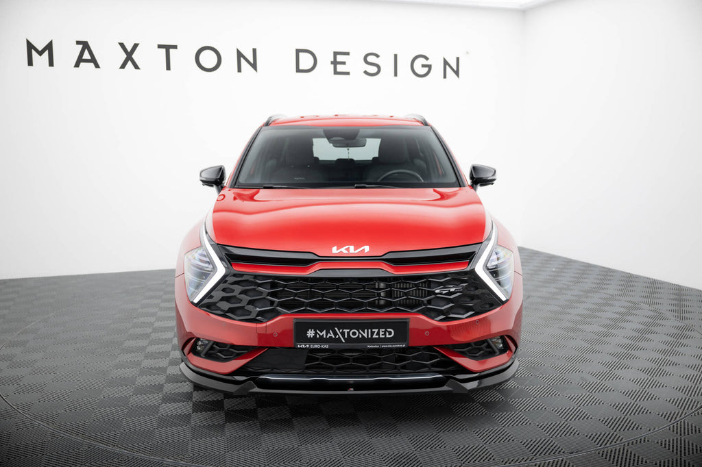 Maxton Design Street+ Spoilerlippe Front Ansatz passend für V.1 Kia Sportage GT-Line Mk5 schwarz Hochglanz