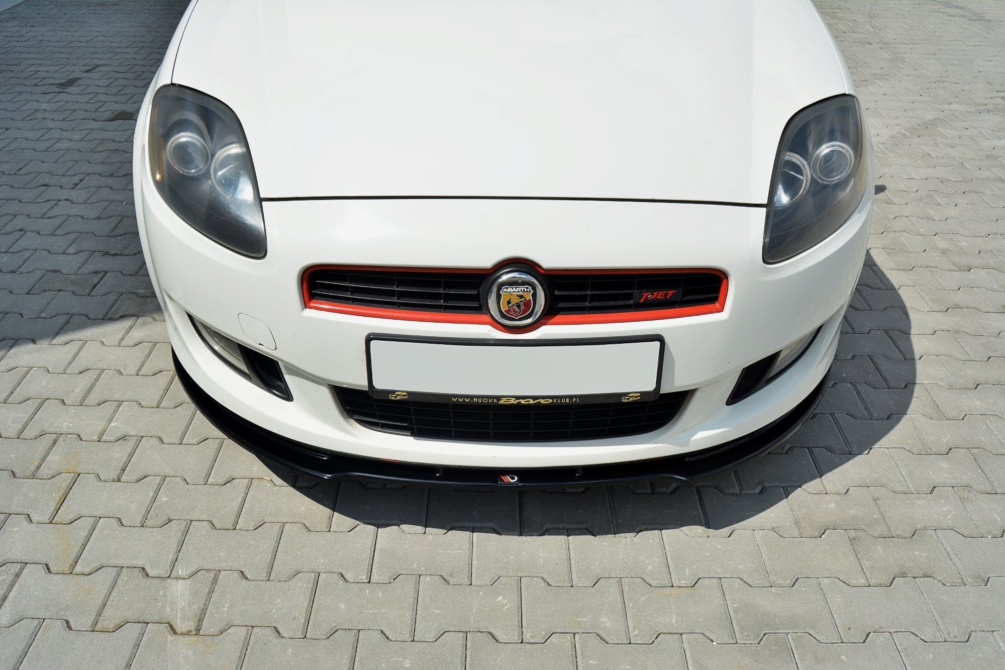 Maxton Design Street+ Spoilerlippe Front Ansatz passend für Fiat Bravo MK 2 SPORT schwarz Hochglanz