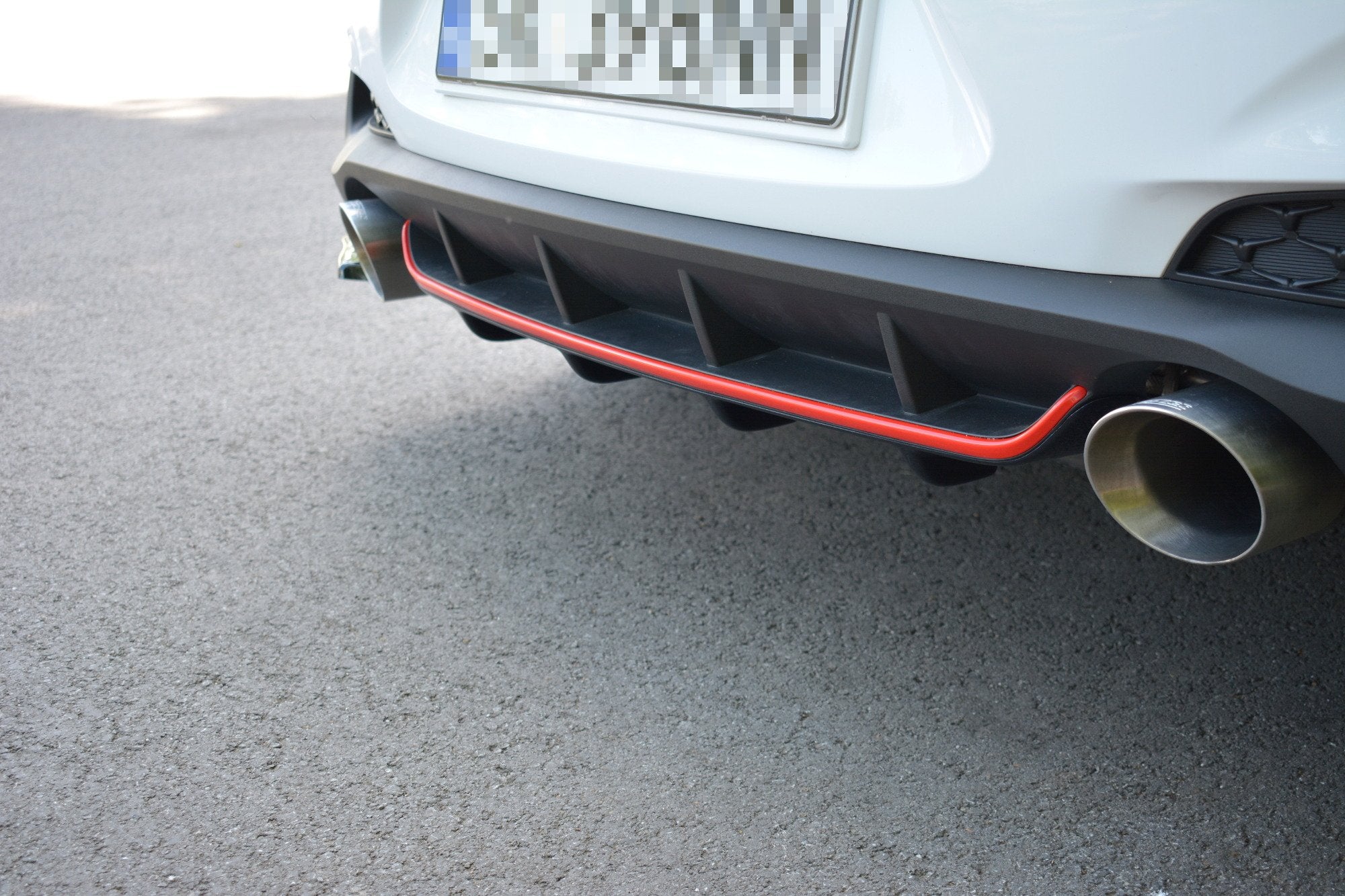 Maxton Design Diffusor Heck Ansatz passend für Hyundai I30 N Mk3 Hatchback schwarz Hochglanz