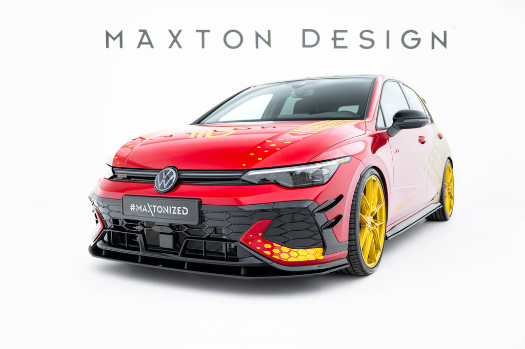 Maxton Design Street Pro Street+ Spoilerlippe Front Ansatz passend für VW Golf GTI Clubsport Mk8 Facelift