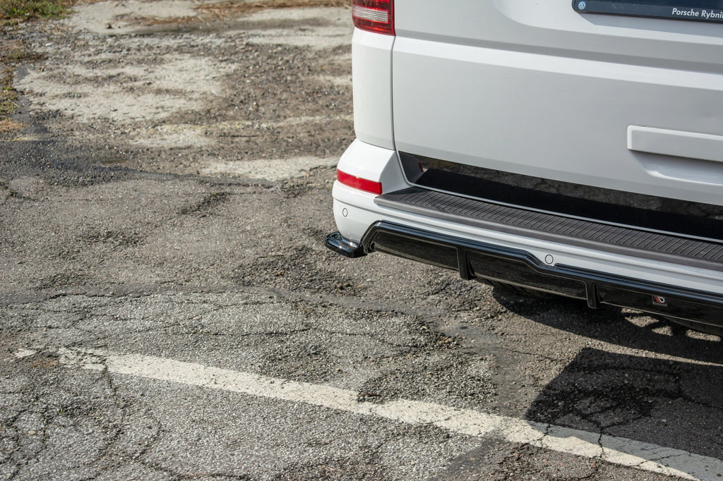 Maxton Design Heck Ansatz Flaps Diffusor passend für VW T6 schwarz Hochglanz