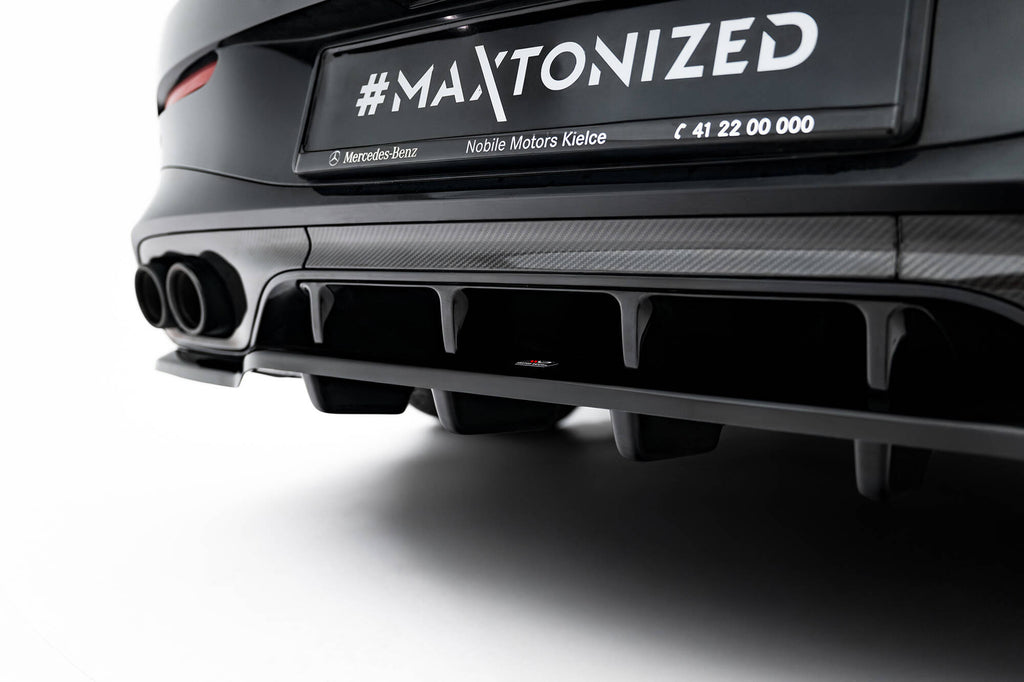 Maxton Design Street+ Mittlerer Diffusor RACE passend für Mercedes-AMG CLE 53 C236 schwarz Hochglanz