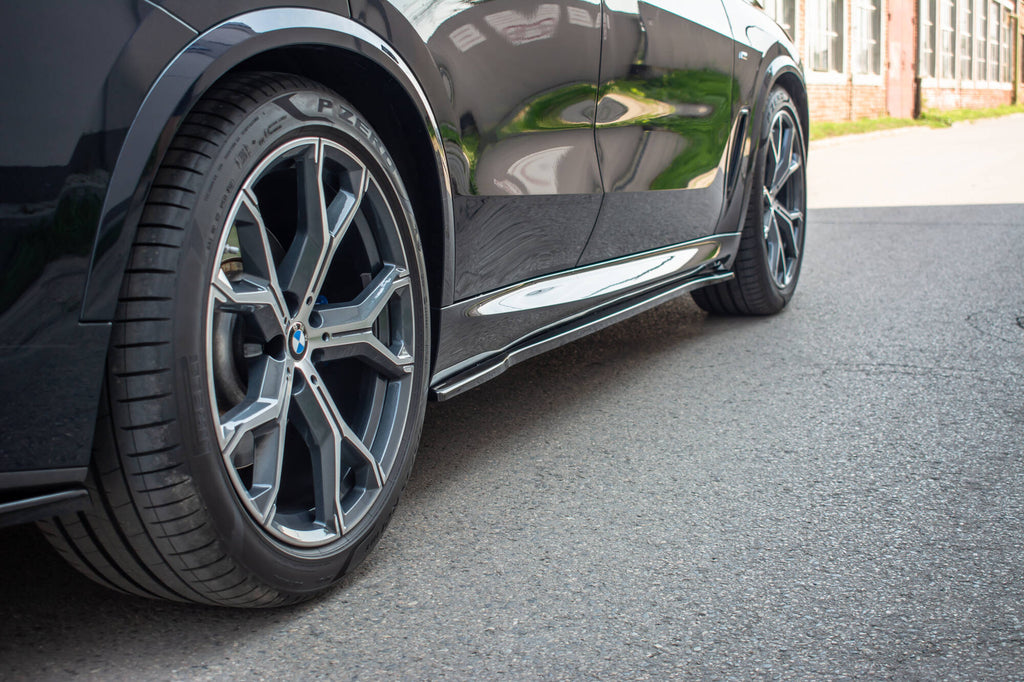 Maxton Design Street+ Seitenschweller Leisten passend für BMW X5 G05 M Paket schwarz Hochglanz
