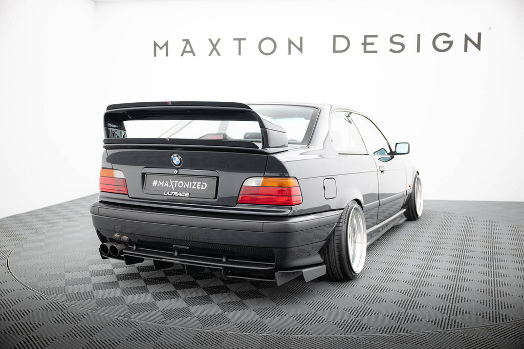 Maxton Design Diffusor Heck Ansatz passend für Heckschürze passend für BMW M3 / 3 M-Paket Coupe / Cabrio E36