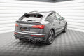 Maxton Design Niedriger Spoiler CAP passend für Audi SQ5 / Q5 S-Line Sportback Mk2 Facelift schwarz Hochglanz