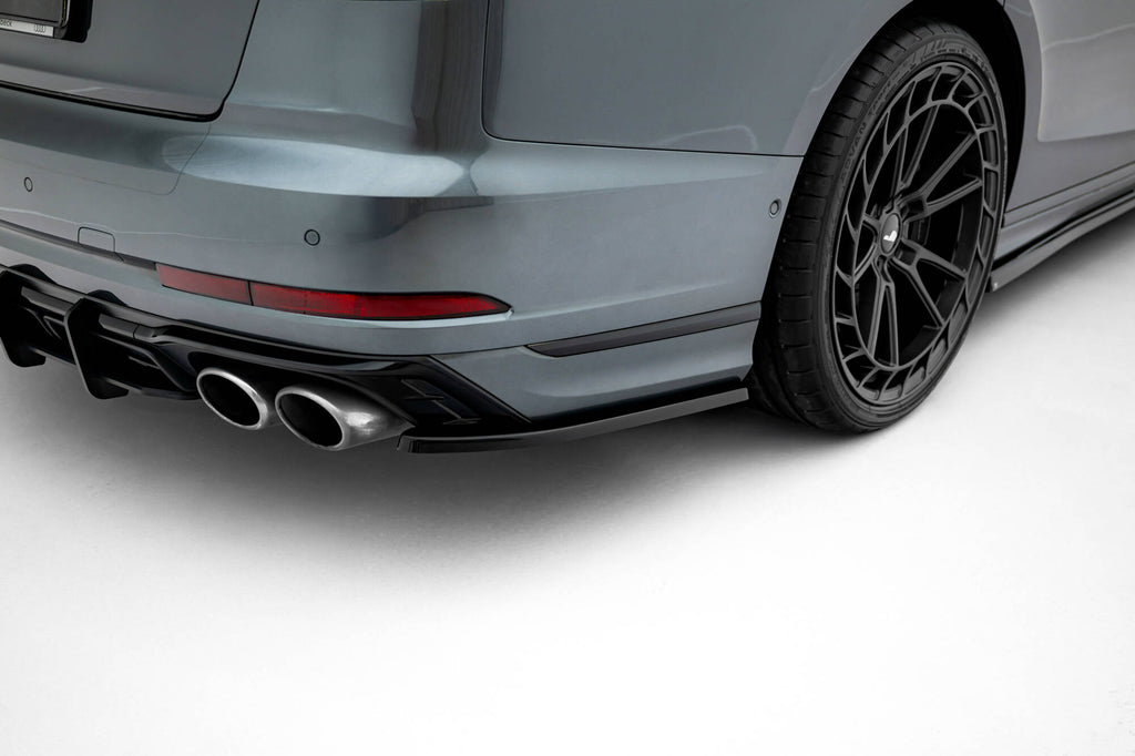 Maxton Design Heck Ansatz Flaps Diffusor passend für Audi S8 D5 Facelift schwarz Hochglanz
