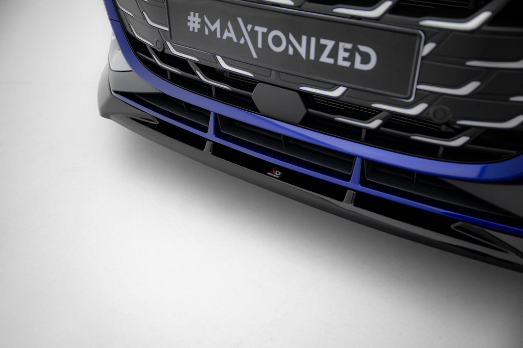 Maxton Design Street+ Spoilerlippe Front Ansatz V.1 passend für Audi A3 S-Line Limousine / S3 Limousine 8Y Facelift schwarz Hochglanz