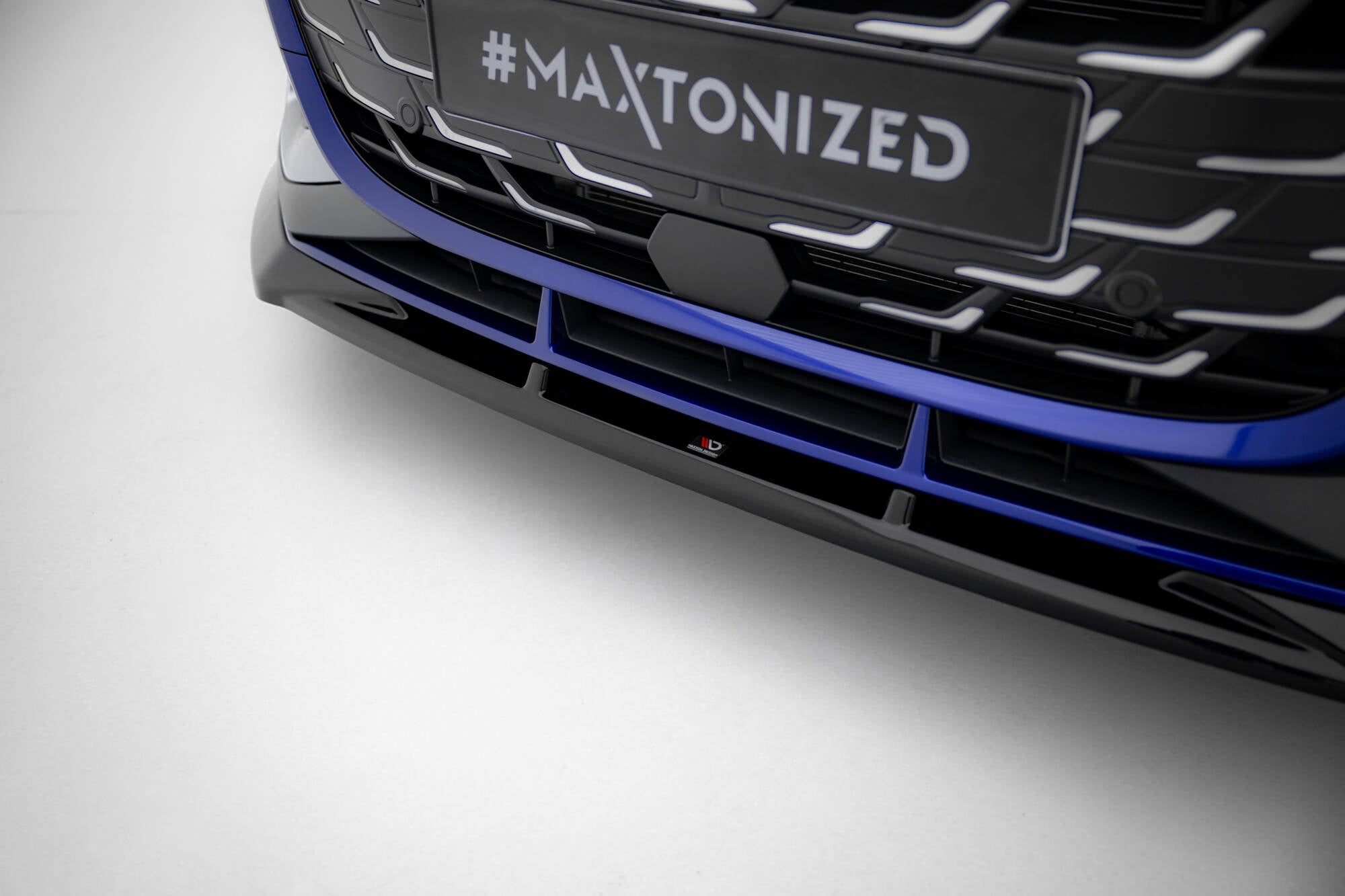 Maxton Design Street+ Spoilerlippe Front Ansatz V.1 passend für Audi A3 S-Line Limousine / S3 Limousine 8Y Facelift schwarz Hochglanz