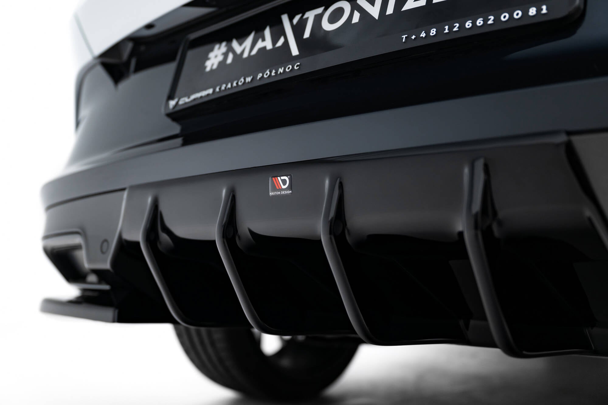 Maxton Design Diffusor Heck Ansatz V.2 passend für Cupra Formentor Mk1 Facelift schwarz Hochglanz