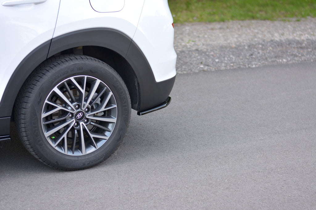 Maxton Design Heck Ansatz Flaps Diffusor passend für Hyundai Tucson Mk3 Facelift schwarz Hochglanz