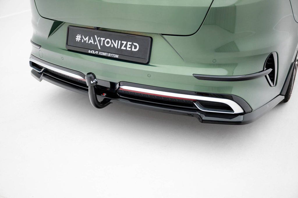 Maxton Design Street+ Mittlerer Diffusor RACE passend für Kia Proceed GT-Line Mk1 Facelift schwarz Hochglanz