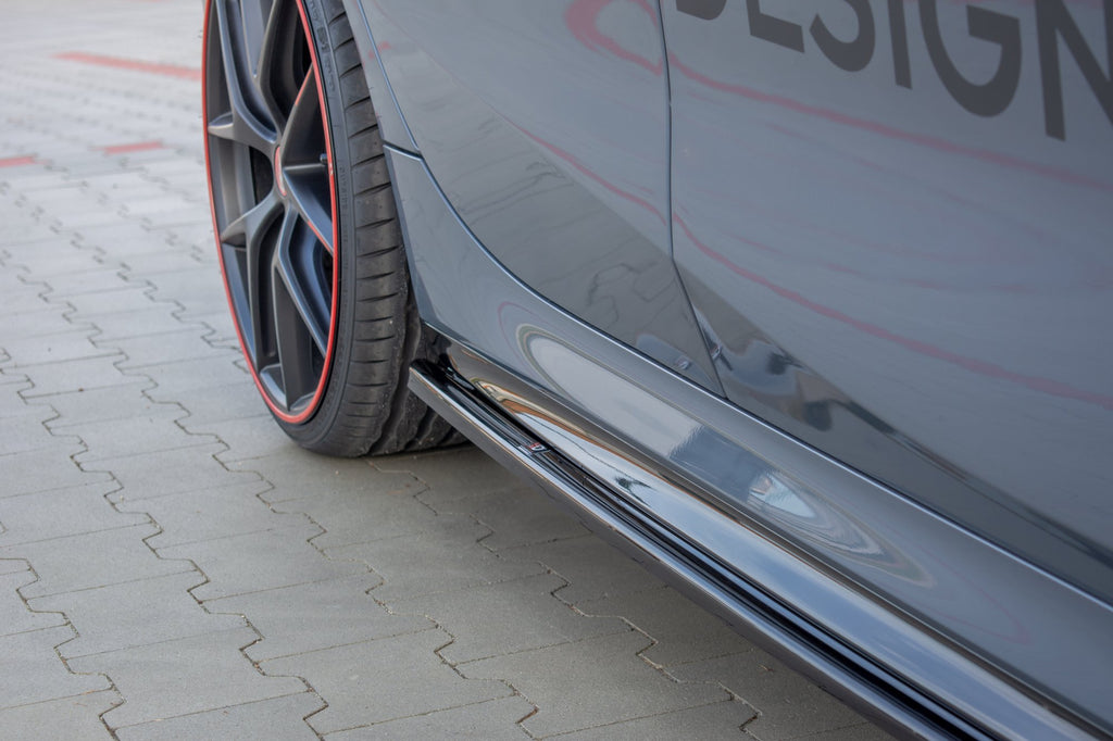 Maxton Design Seitenschweller Ansatz für V.1 für BMW 1er F40 M-Paket/ M135i Carbon Look