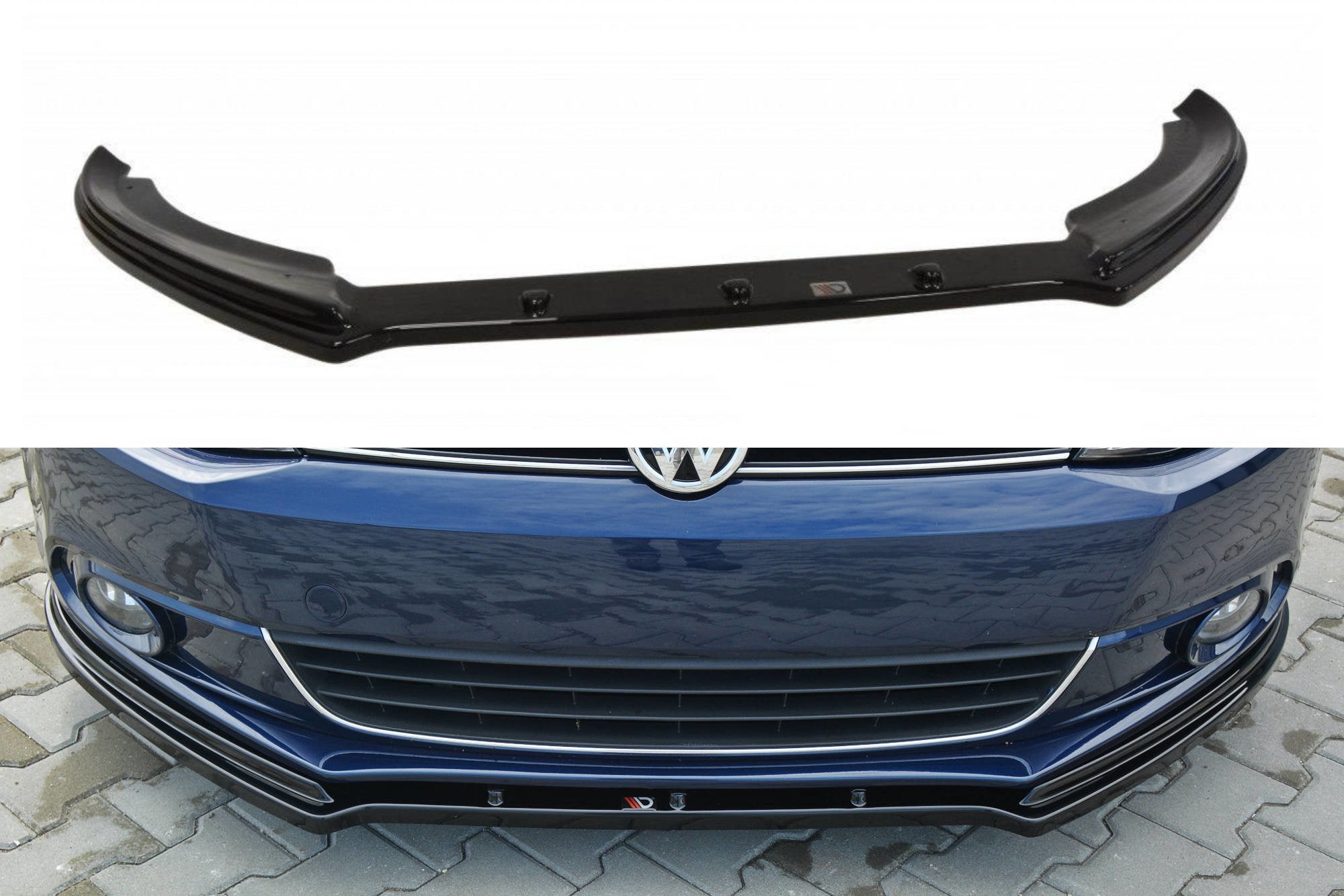 Maxton Design Street+ Spoilerlippe Front Ansatz V.1 passend für VW Jetta 6 schwarz Hochglanz