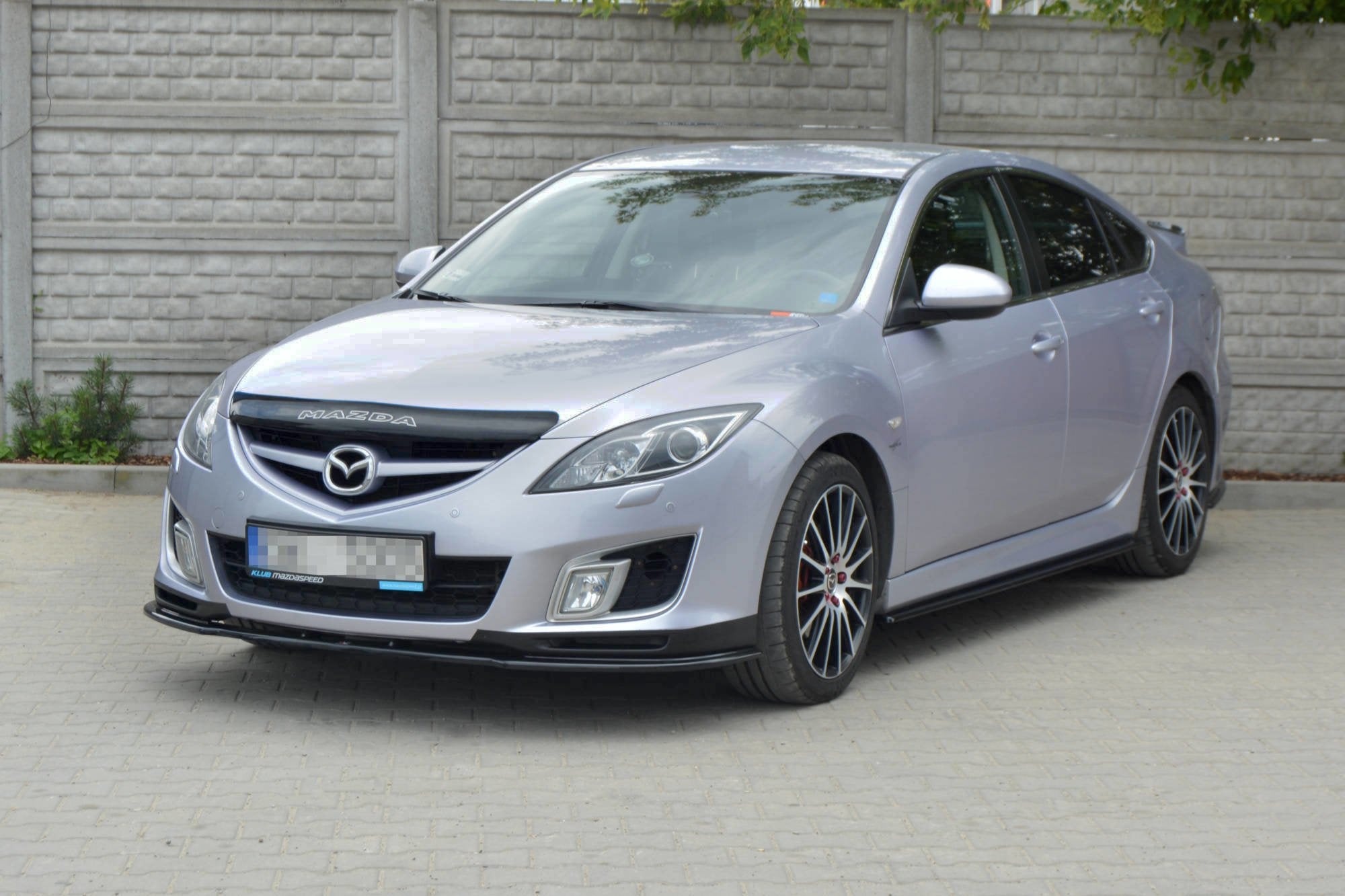 Maxton Design Street+ Spoilerlippe Front Ansatz passend für MAZDA 6 MK2 SPORT HATCH (GH-SERIES) vor Facelift schwarz Hochglanz
