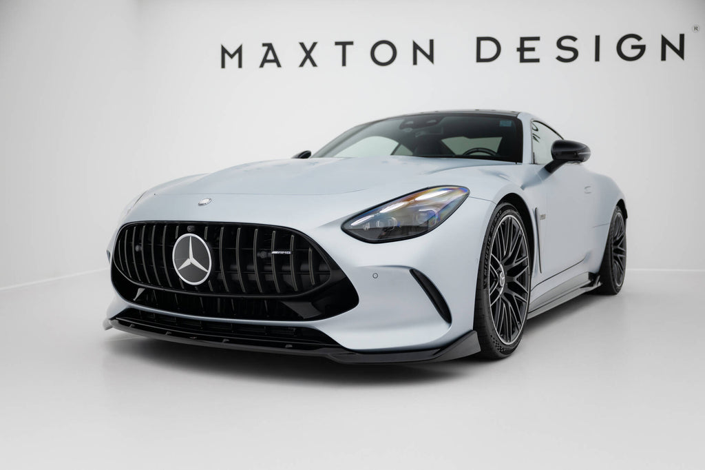 Maxton Design Street+ Spoilerlippe Front Ansatz V.2 passend für Mercedes-AMG GT 63 / 55 / 63 S E Performance C192 schwarz Hochglanz