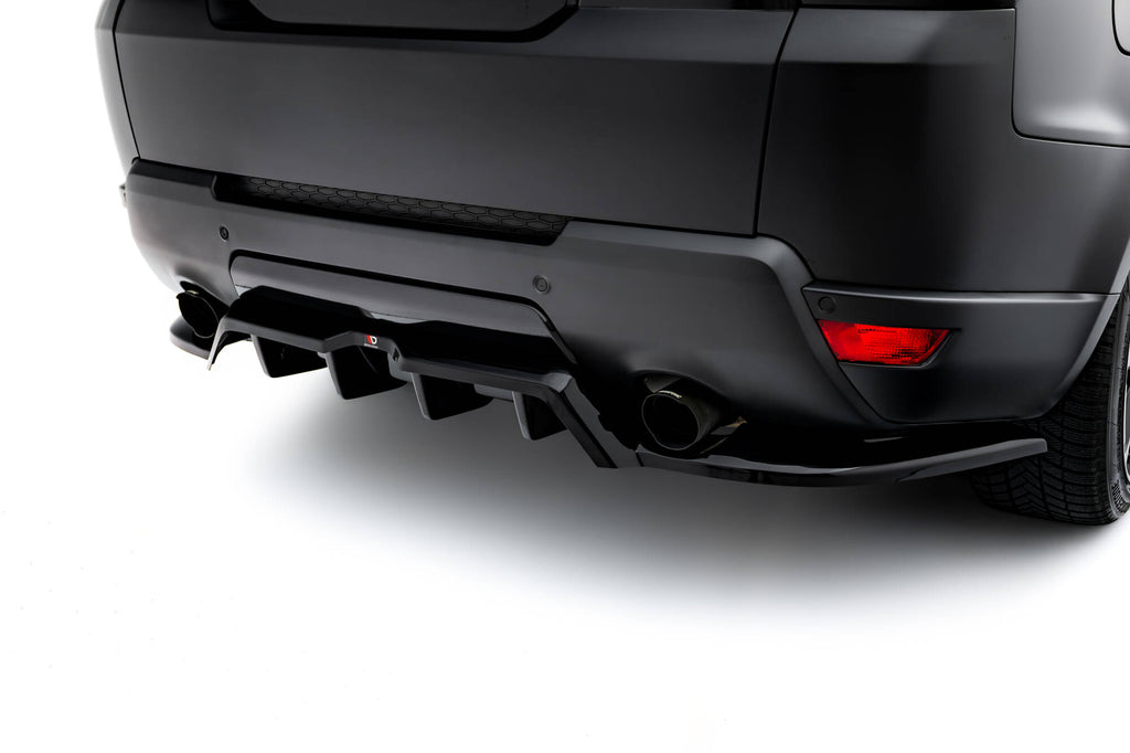 Maxton Design Street+ Mittlerer Diffusor RACE passend für Land Rover Range Rover Sport Mk2 schwarz Hochglanz