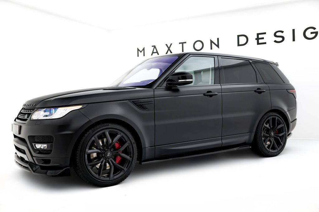 Maxton Design Street+ Seitenschweller Leisten passend für Land Rover Range Rover Sport Mk2 Facelift schwarz Hochglanz