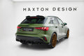 Maxton Design Street Pro Heck Ansatz Flaps Diffusor + Flaps passend für Audi S3 Sportback 8Y Facelift schwarz Hochglanz