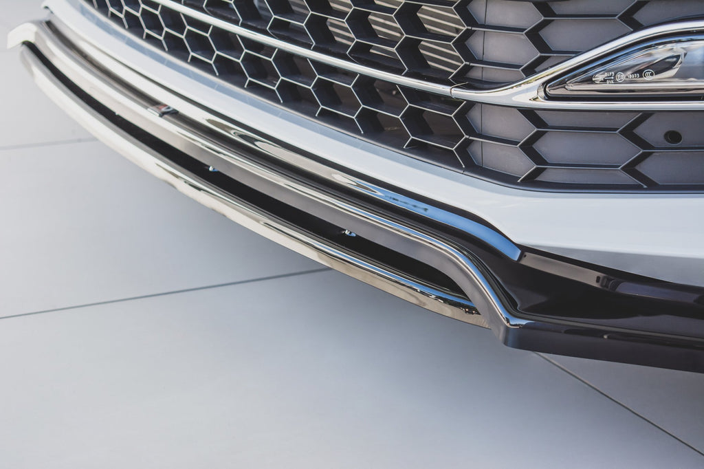 Maxton Design Street+ Spoilerlippe Front Ansatz V.3 passend für Skoda Superb Liftback / Combi Mk3 Facelift schwarz Hochglanz