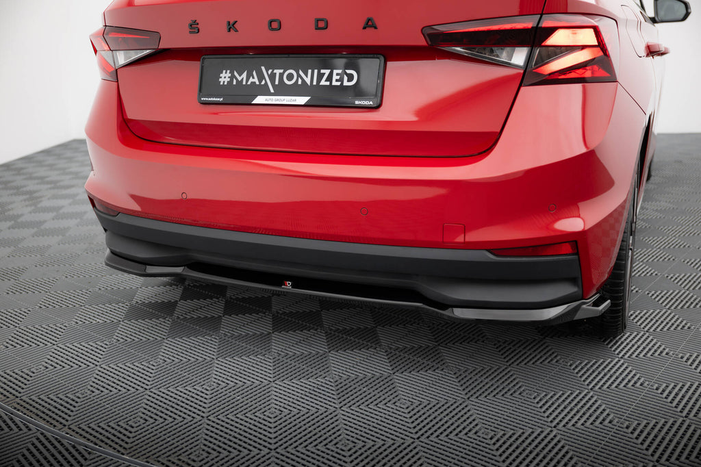 Maxton Design Heckansatz Skoda Fabia Mk4 schwarz Hochglanz für Skoda Fabia Standard