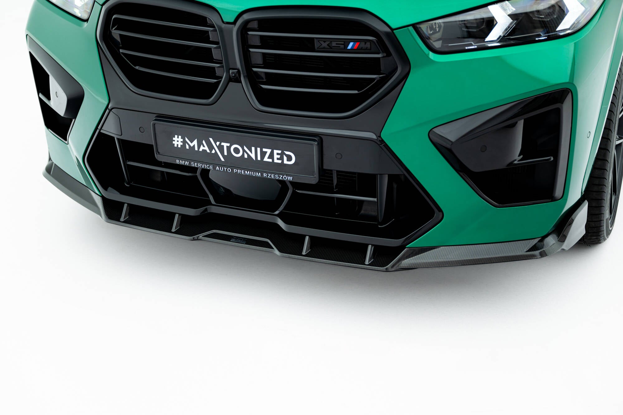 Maxton Design Prepreg Carbon Fiber Street+ Spoilerlippe Front Ansatz passend für BMW X5 M F95 Facelift
