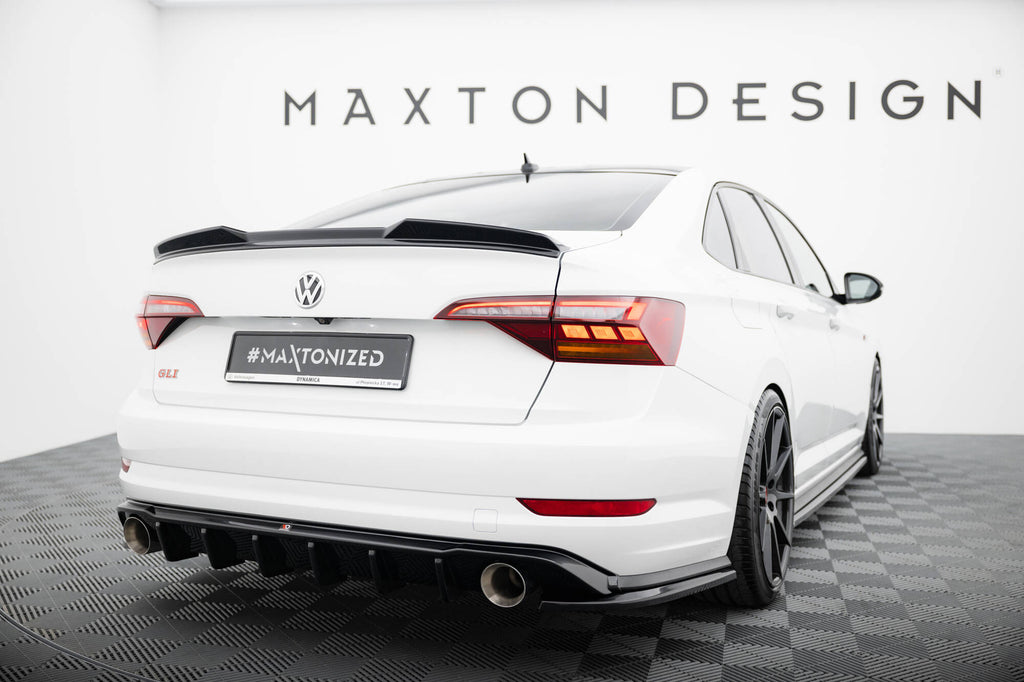 Maxton Design Diffusor Heck Ansatz passend für VW Jetta GLI Mk7 schwarz Hochglanz