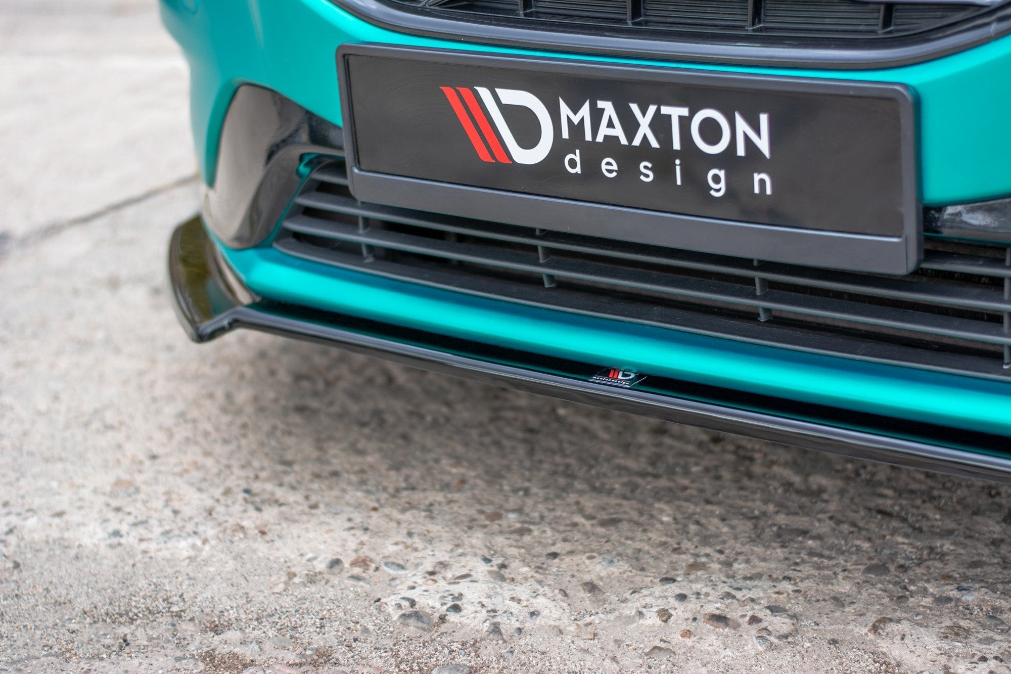 Maxton Design Street+ Spoilerlippe Front Ansatz passend für Volvo V40 R-design schwarz Hochglanz