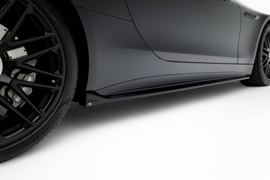Maxton Design Street+ Seitenschweller Leisten passend für Mercedes-AMG SL 63 R232 schwarz Hochglanz
