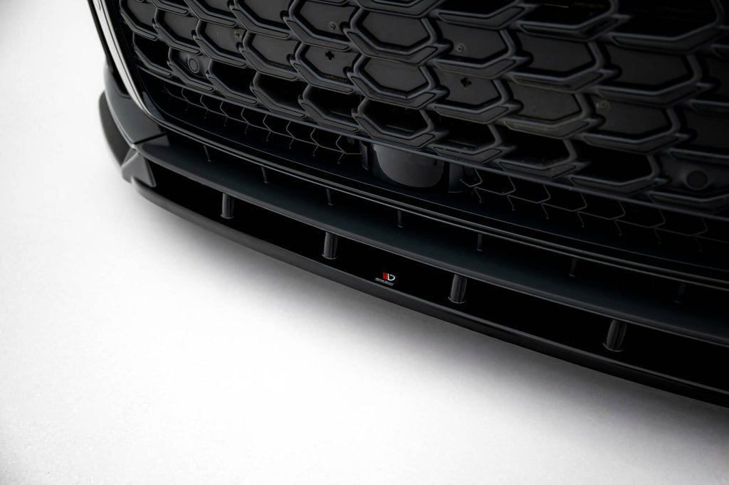Maxton Design Street+ Spoilerlippe Front Ansatz V.2 passend für Audi S8 / A8 S-Line D5 Facelift schwarz Hochglanz