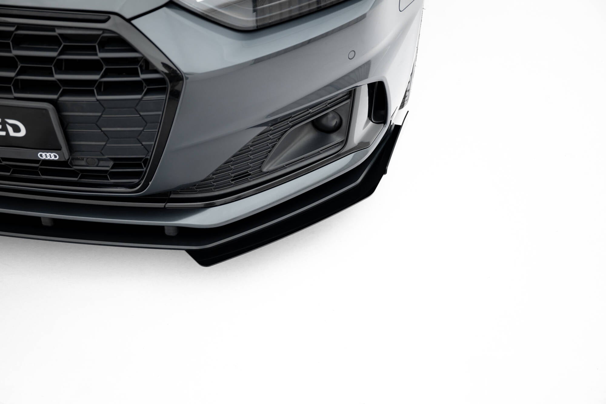 Maxton Design Front Stoßstange Flaps passend für Audi A5 F5 Facelift schwarz Hochglanz
