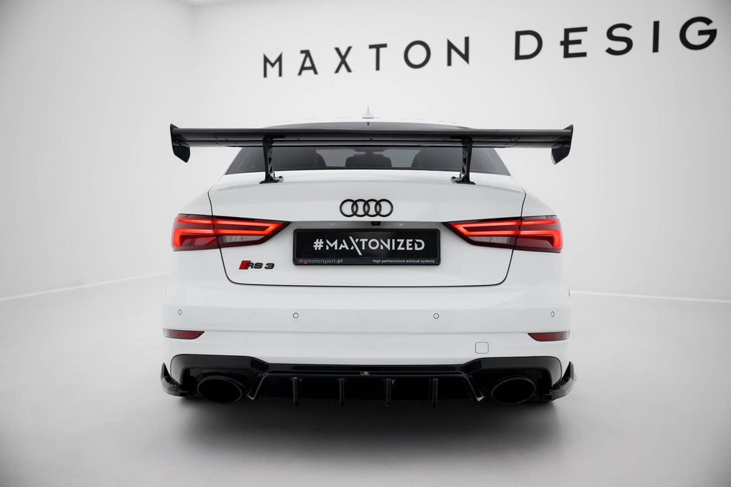 Maxton Design Carbon Spoiler With Internal Brackets Uprights Audi A3 / A3 S-Line / S3 / RS3 Limousine 8V / 8V Facelift für Audi A3